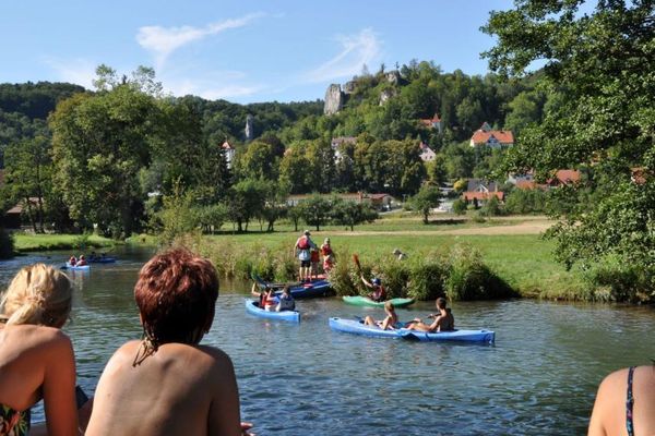 Freibad Streitberg mit Zugang zur Wiesent