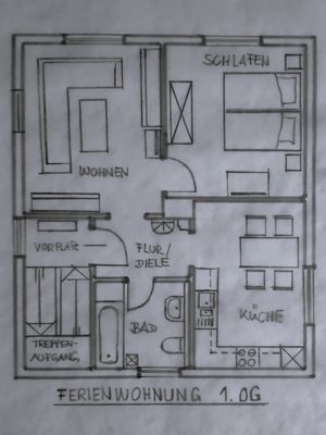 Grundriss der Ferienwohnung
