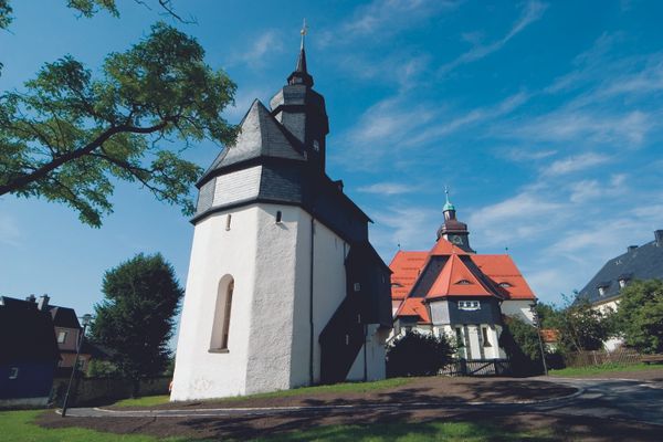 Die historische Wehrkirche "St. Walburga" in Bad Steben