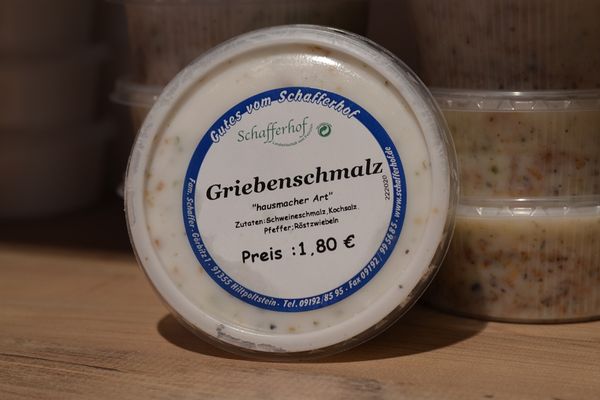 Griebenschmalz aus eigener Produktion