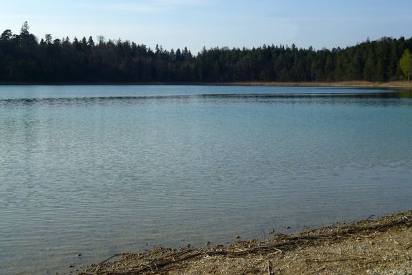 Am Badeplatz am Ostufer des Fohnsees lockt das in der Sonne glitzernde Wasser mit einer herrlichen Erfrischung.