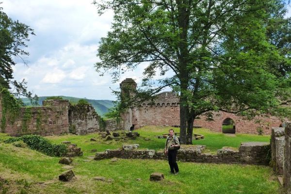 Burghof in der Burgruine Wildenberg
