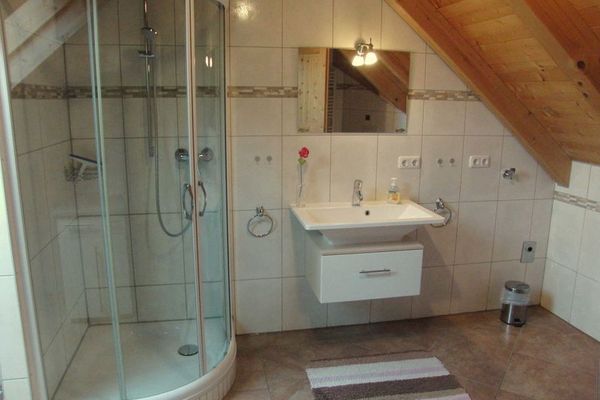 Bad mit Dusche und WC