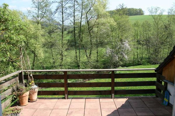Blick vom Balkon in die Natur
