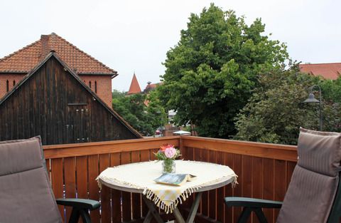 Ferienwohnung Altes Rauchhaus: Blick vom Balkon