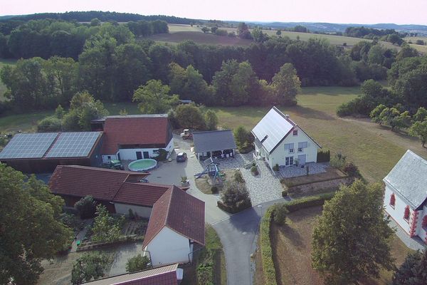 Der Ferienhof von oben