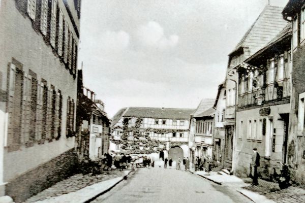 Blick von oben (Marktplatz) in die Grüne Marktstraße
