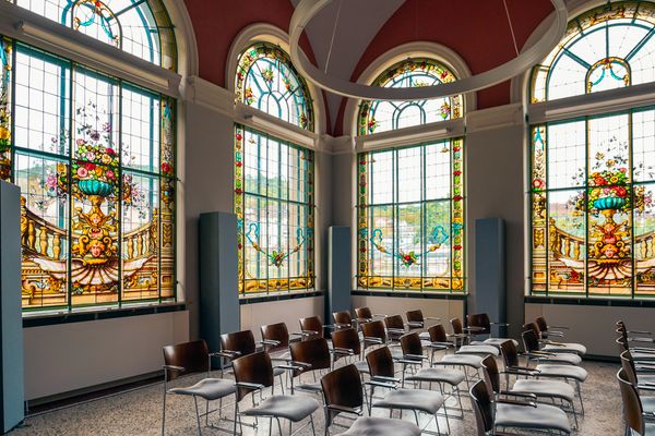 Eckrisalit im Luitpoldbad in Bad Kissingen