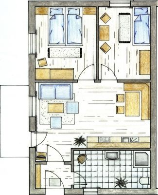 Grundriss der Ferienwohnung Kohlbach