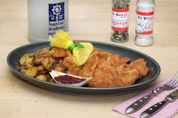 Nahaufnahme Schnitzel