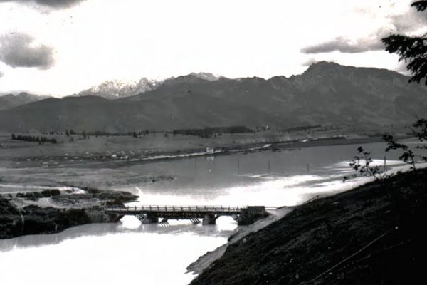 Historische Aufnahme vom Forggensee