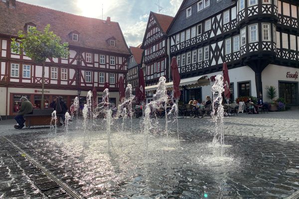 Wasserspiel am Alsfelder Marktplatz