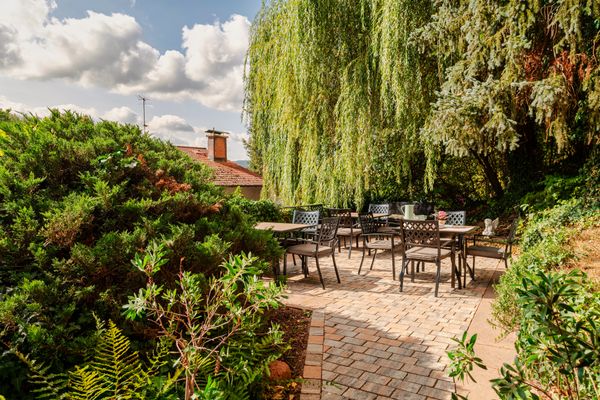 Terrasse in der Pension Landhaus